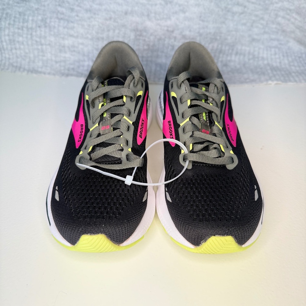 Brooks Adrenaline GTS 23 Womens Running Shoes Black Pink Lime 6.5 B 1203811B037 - Picture 3 of 10